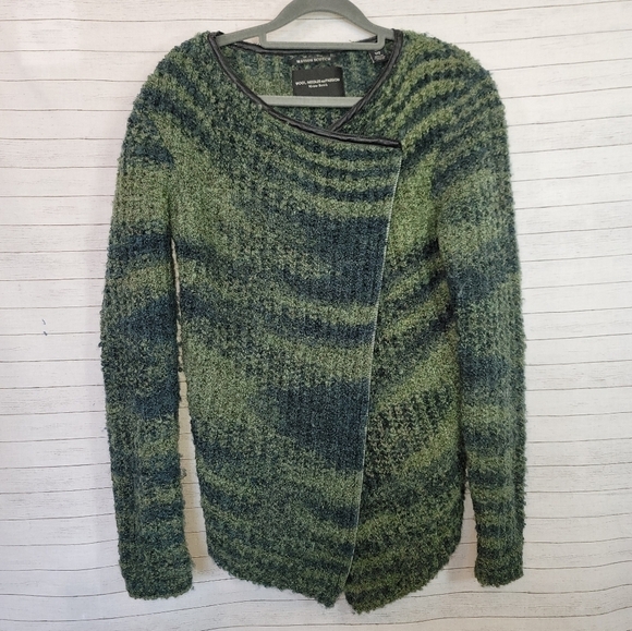 MAISON SCOTCH WOOL ALPACA BLEND KNIT WRAP CARDIGAN, SZ 1/2 - Picture 1 of 14